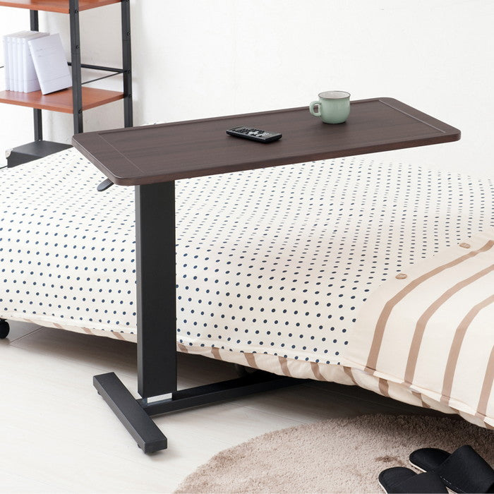 ワンタッチで高さ調節可能 ガス圧昇降テーブル 机 介護 補助テーブル ベッドテーブル 北欧風 モダン nag-nk-518の画像