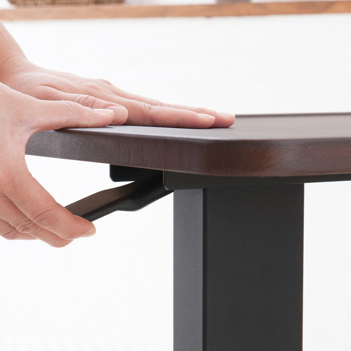 ワンタッチで高さ調節可能 ガス圧昇降テーブル 机 介護 補助テーブル ベッドテーブル 北欧風 モダン nag-nk-518の画像