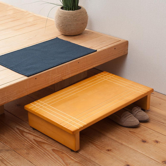 木製玄関踏み台 60cm 北欧風 玄関 介護 収納 天然木 木目 収納 スリム 省スペース 完成品 nag-nk-635の画像