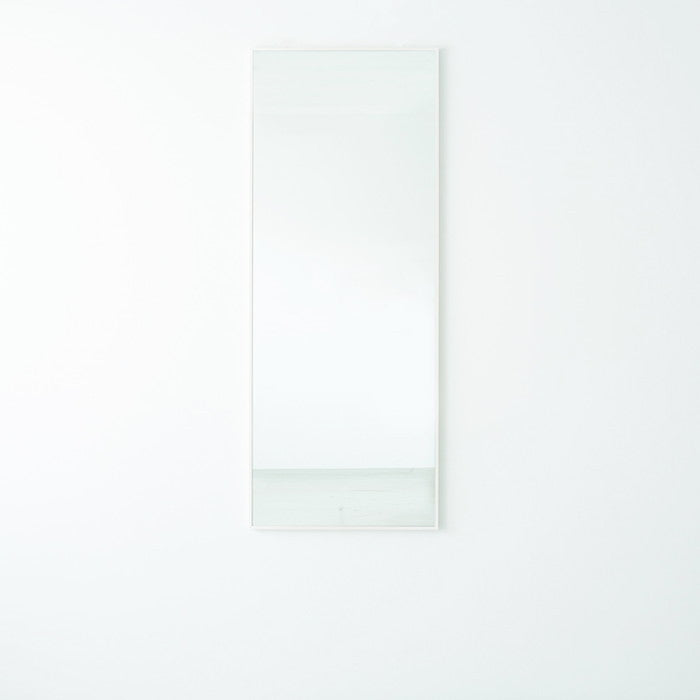 細枠 ウォールミラー 幅60cm 天然木 北欧風 日本製 ナチュラル 鏡 全身鏡 姿見 高級感 木製 ワイド 壁掛け nag-nk-8の画像