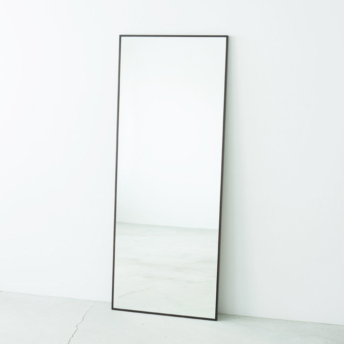 細枠 ウォールミラー 幅60cm 天然木 北欧風 日本製 ナチュラル 鏡 全身鏡 姿見 高級感 木製 ワイド 壁掛け nag-nk-8の画像