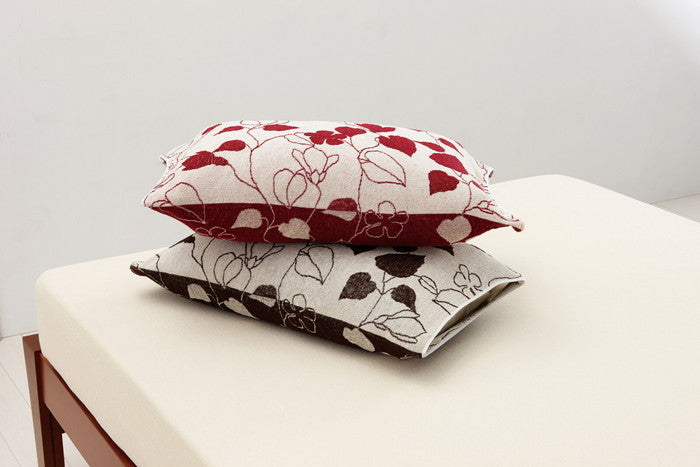 西川 のびのびタオル地 ピローケース 枕カバー 抗菌加工 伸縮タイプ リーフ柄 mee ME03 nis-10264423s1の画像