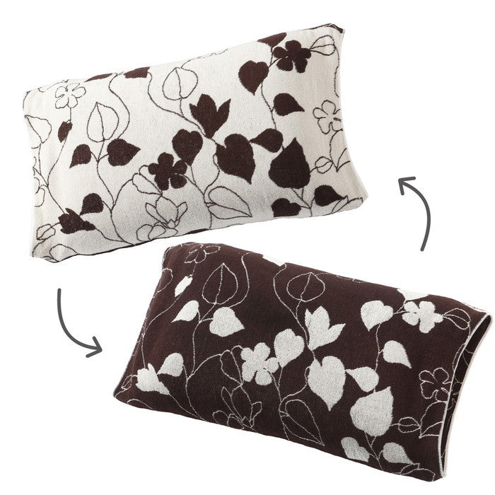 西川 のびのびタオル地 ピローケース 枕カバー 抗菌加工 伸縮タイプ リーフ柄 mee ME03 nis-10264423s1の画像