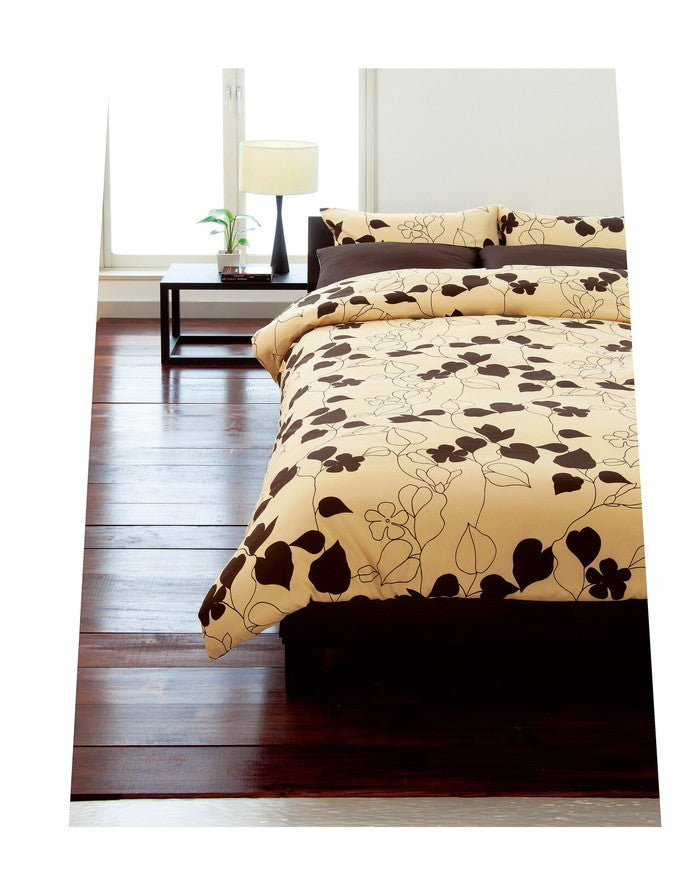 西川 mee 掛けふとんカバー シングル 綿100％ 抗菌 防縮 リーフ柄 ME03 nis-10266787s1の画像