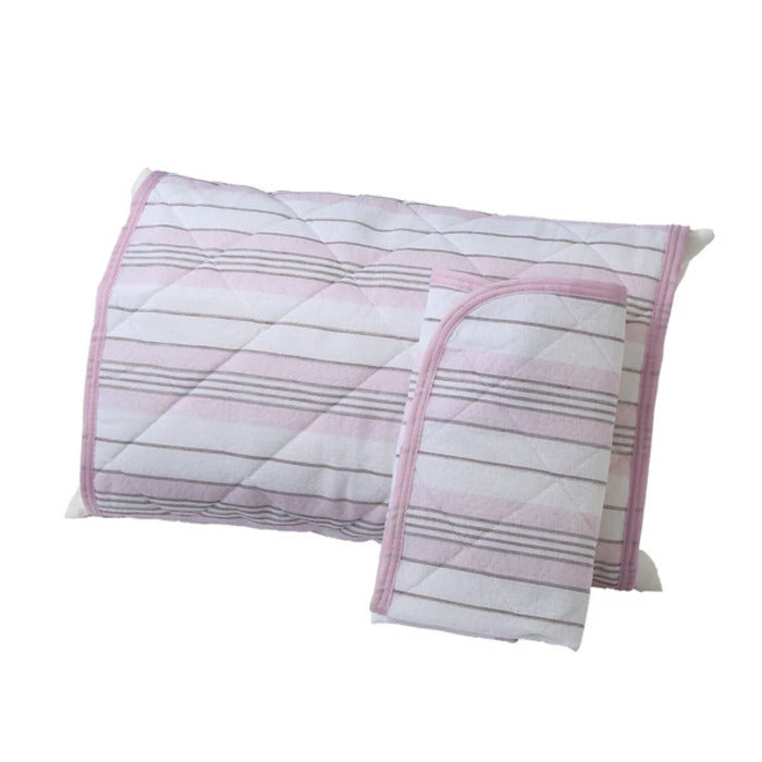 西川 置くらく 枕パッド 同色2枚組 綿しじら 置くだけ簡単 滑り止め付 洗える PC1719 nis-12092315s1の画像