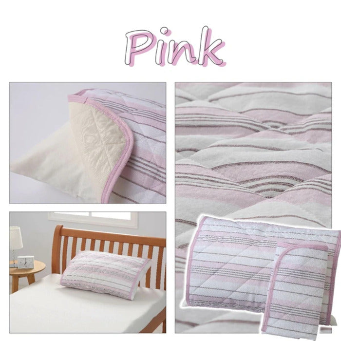 西川 置くらく 枕パッド 同色2枚組 綿しじら 置くだけ簡単 滑り止め付 洗える PC1719 nis-12092315s1の画像