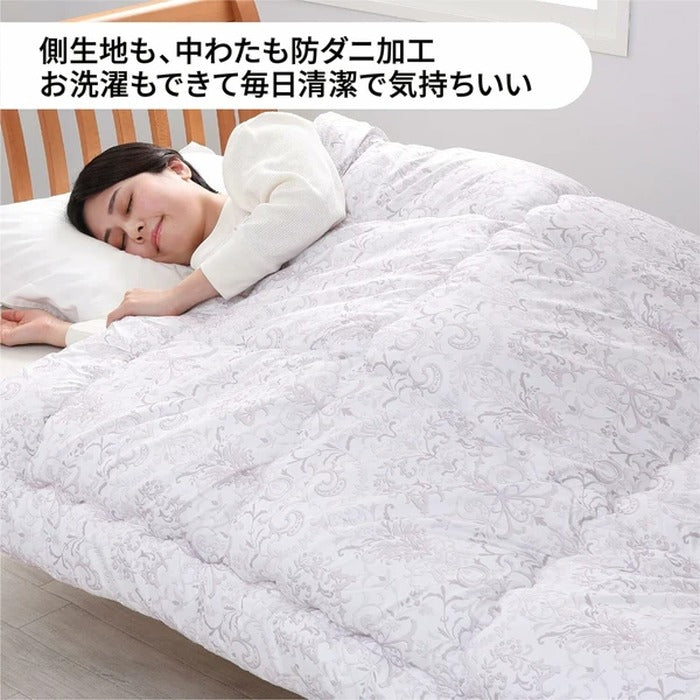 西川 年中使える 洗える防ダニ合繊掛けふとん シングル 洗濯可能 KI3014 シングル nis-12350574s1の画像