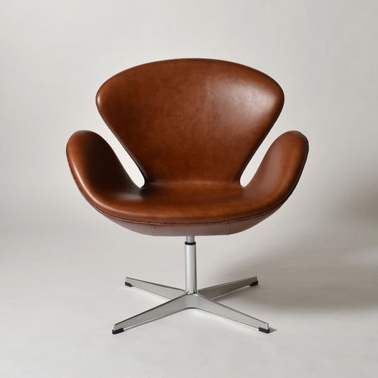 スワンチェア Swan Chair 本革 アンティーク調レザー リプロダクト デザイナーズ 家具 保証付 pr-art-ds680-wx