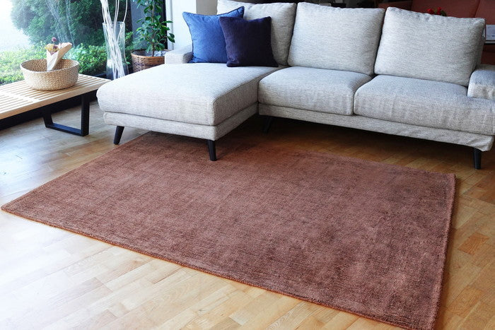 ハンドルーム コットン&ヴィスコース DYNASTY ANTIQUE ブラウン オレンジ 140x200cm rgm-r-dynastyantique-200の画像