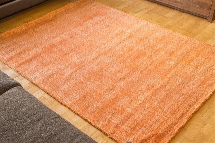 ハンドルーム コットン&ヴィスコース DYNASTY ANTIQUE ブラウン オレンジ 140x200cm rgm-r-dynastyantique-200の画像