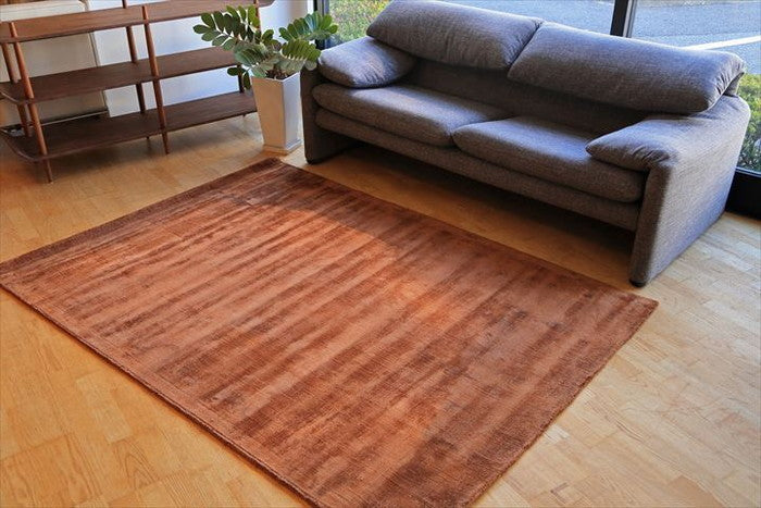 ハンドルーム コットン&ヴィスコース DYNASTY ANTIQUE ブラウン オレンジ 160x230cm rgm-r-dynastyantique-230の画像