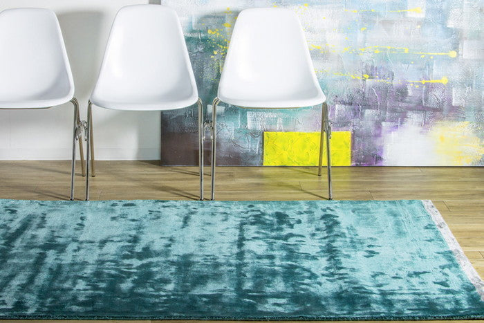 ハンドルーム コットン&ヴィスコース DYNASTY BORDER ベージュ グレー テールターコイズ パープル 140x200cm rgm-r-dynastyborder-200の画像