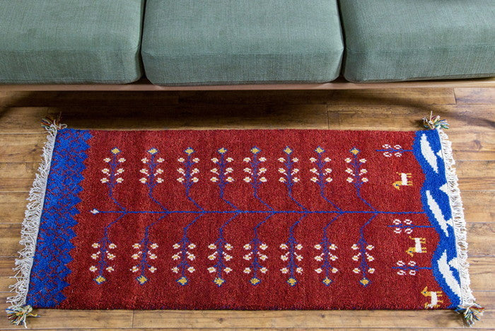 5/28 ハンドノッテッド ギャッベ プログラム 60x120cm rgm-r-gabbehprogram-120の画像