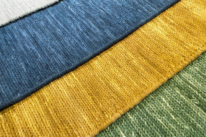 ハンドウーブン ウール メルボルン ミッドナイト セージ マスタード シルバーアイボリー 140x200cm rgm-r-melbourne-200の画像