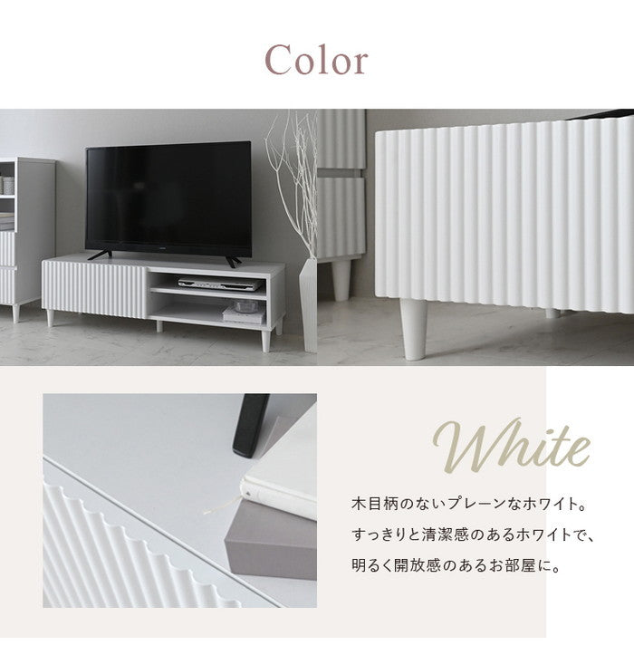 ALAN アラン テレビ台 TV台 ローボード 120cm幅 ホワイト W1180×D398×H350mm sat-aln35-120lの画像