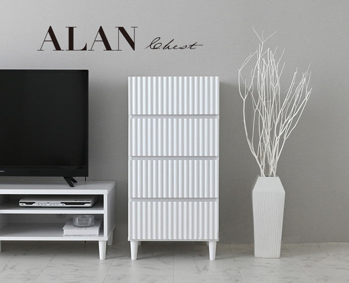 ALAN アラン チェスト 45cm幅 ホワイト W445×D398×H901mm sat-aln90-45hの画像