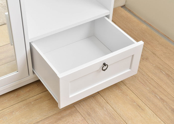 ANRI アンリ ハンガーラック ミラー付き・80cm幅 ホワイト W800×D400×H1500mm sat-an150-80hの画像