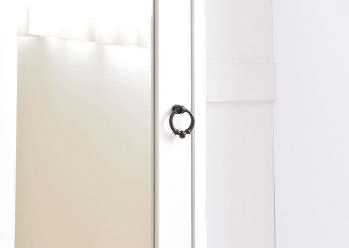 ANRI アンリ ハンガーラック ミラー付き・80cm幅 ホワイト W800×D400×H1500mm sat-an150-80hの画像