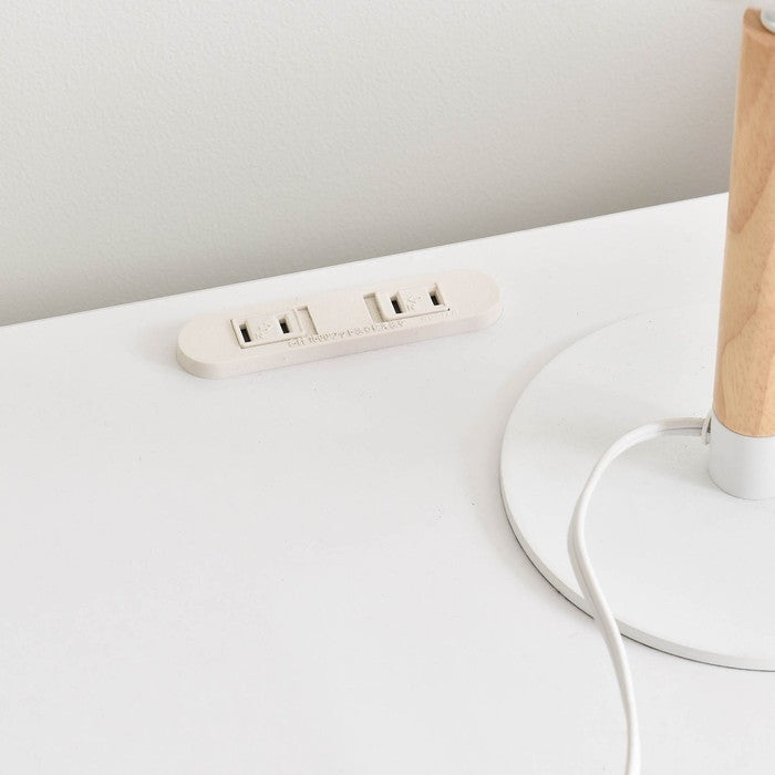 ANRI アンリ サイドテーブル ナイトテーブル 40cm幅 ホワイト W400×D400×H500mm sat-an50-40tの画像