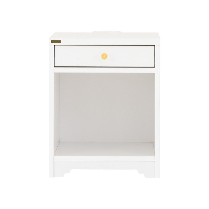 ANRI アンリ サイドテーブル ナイトテーブル 40cm幅 ホワイト W400×D400×H500mm sat-an50-40tの画像