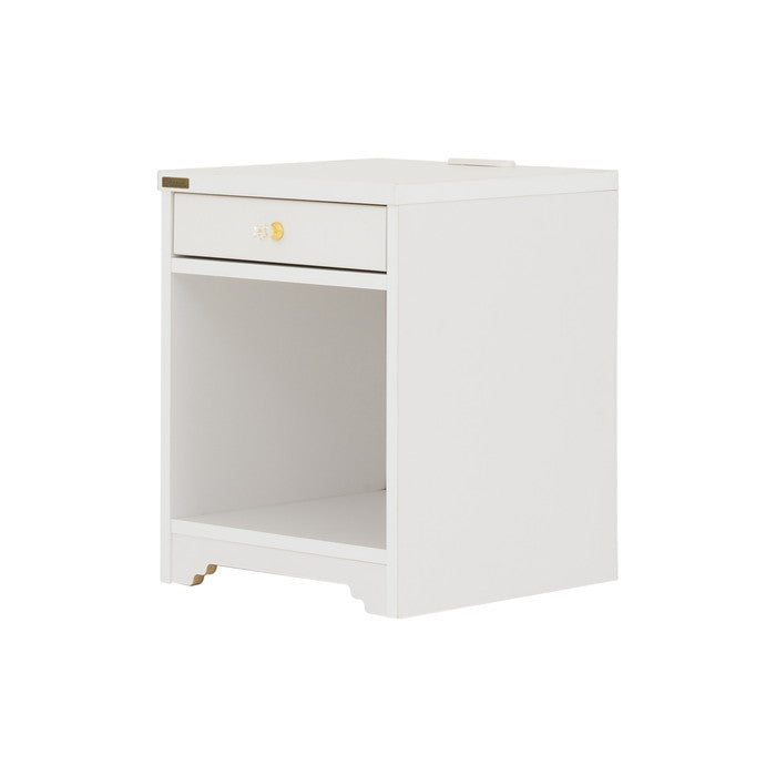 ANRI アンリ サイドテーブル ナイトテーブル 40cm幅 ホワイト W400×D400×H500mm sat-an50-40tの画像