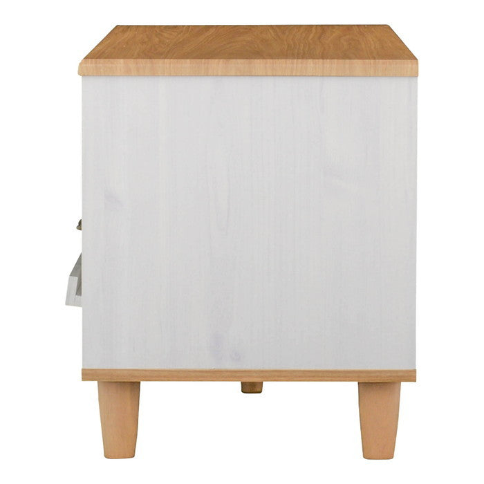 BILY バイリー テレビ台 ローボード 100cm幅 ホワイト×ナチュラル W1000×D400×H480mm sat-by48-100lの画像