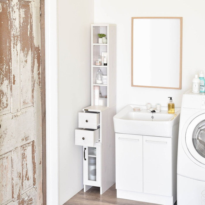 DOLLY ドリー 隙間収納ラック 幅20cm ホワイト W200×D400×H1700mm sat-do170-20ssの画像