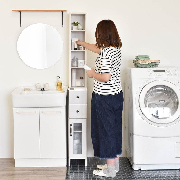 DOLLY ドリー 隙間収納ラック 幅20cm ホワイト W200×D400×H1700mm sat-do170-20ssの画像