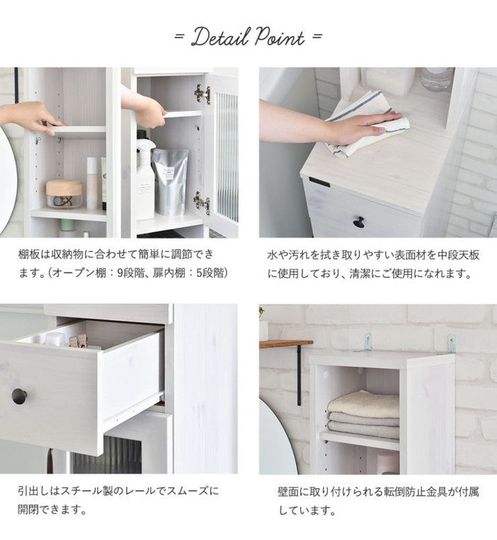 DOLLY ドリー 隙間収納ラック 幅25cm ホワイト W250×D400×H1700mm sat-do170-25ssの画像