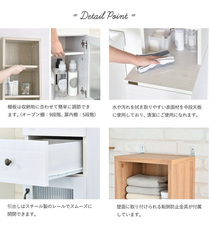 DOLLY ドリー 隙間収納ラック 幅30cm ホワイト W300×D400×H1700mm sat-do170-30ssの画像