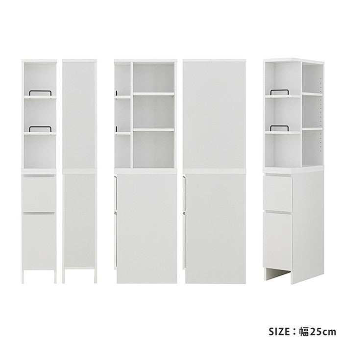 DOLLY ドリー 隙間収納ラック 幅25cm 完成品 ホワイト W250×D450×H1600mm sat-dok160-25ssの画像