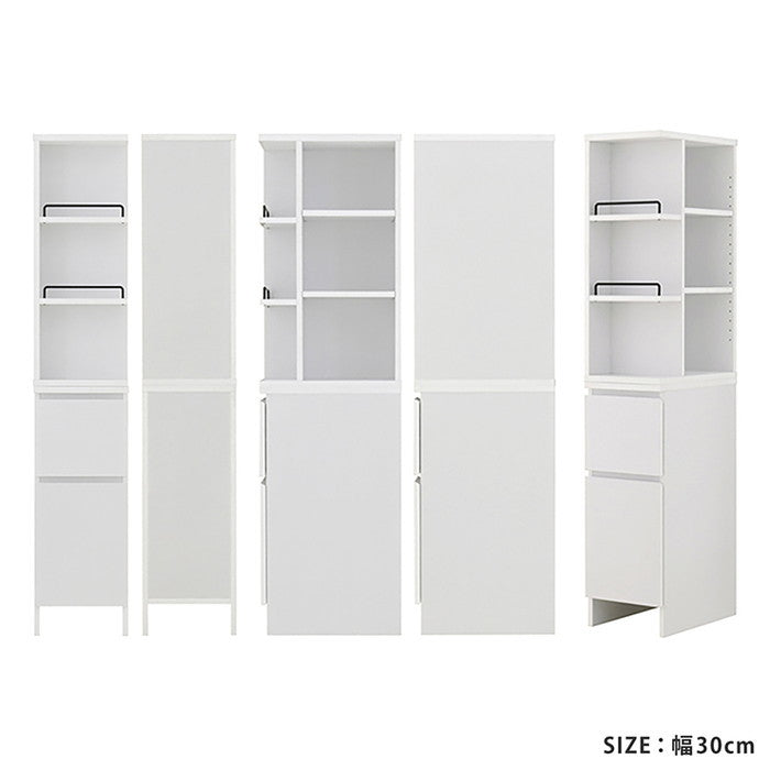 DOLLY ドリー 隙間収納ラック 幅30cm 完成品 ホワイト W300×D450×H1600mm sat-dok160-30ssの画像