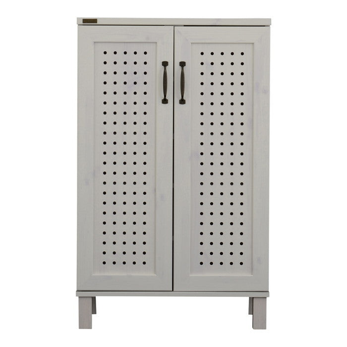 GENKA ジェンカ シューズ＆ストッカー 60cm幅 ホワイト ブラウン グレーナチュラル W580×D350×H935mm sat-gk95-60の画像