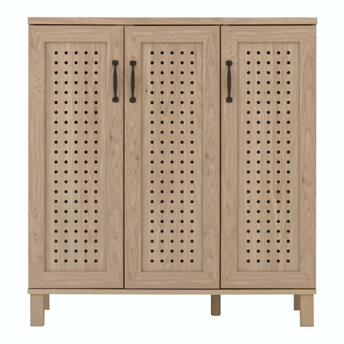 GENKA ジェンカ シューズ＆ストッカー 90cm幅 ホワイト ブラウン グレーナチュラル W869×D350×H935mmg sat-gk95-90の画像