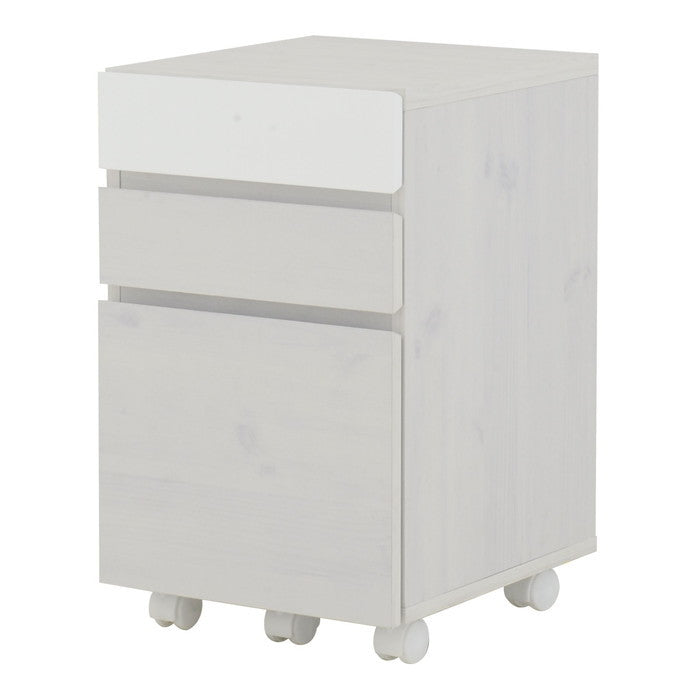 HELM ヘルム サイドチェスト 引出しタイプ オークナチュラル ホワイト W400×D450×H655mm sat-hm65-40hの画像