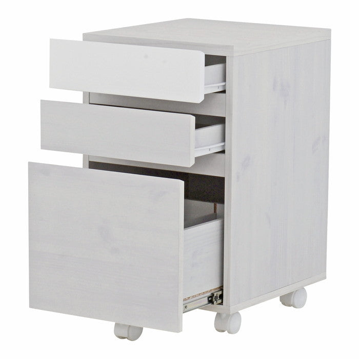 HELM ヘルム サイドチェスト 引出しタイプ オークナチュラル ホワイト W400×D450×H655mm sat-hm65-40hの画像