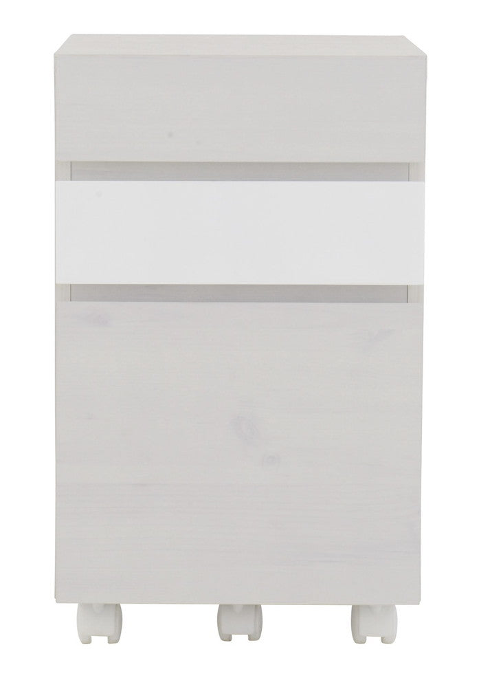 HELM ヘルム サイドチェスト 引出しタイプ オークナチュラル ホワイト W400×D450×H655mm sat-hm65-40hの画像