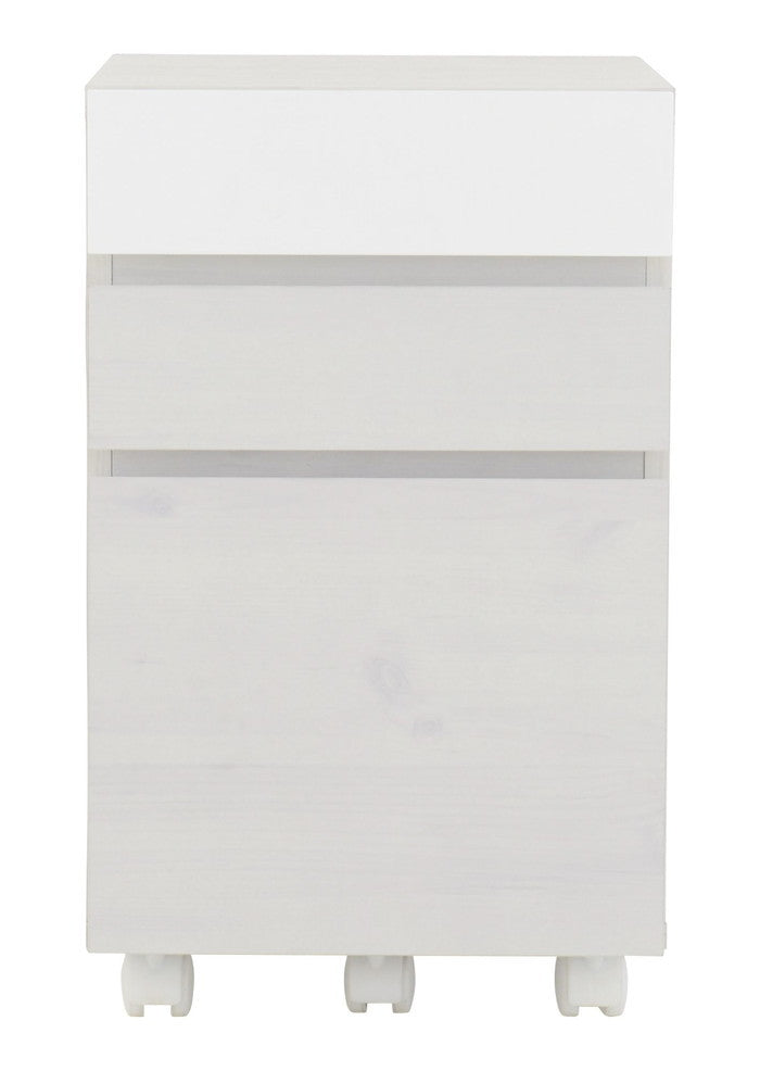 HELM ヘルム サイドチェスト 引出しタイプ オークナチュラル ホワイト W400×D450×H655mm sat-hm65-40hの画像