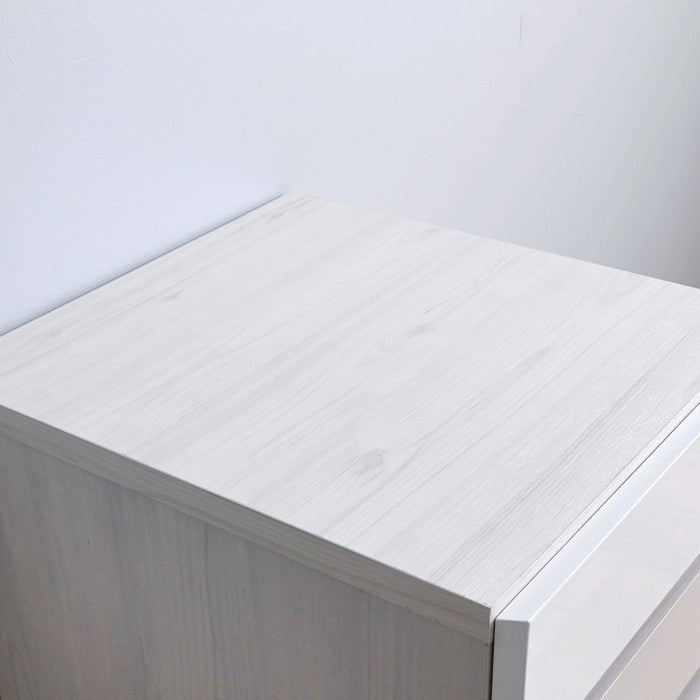 HELM ヘルム サイドチェスト 引出しタイプ オークナチュラル ホワイト W400×D450×H655mm sat-hm65-40hの画像