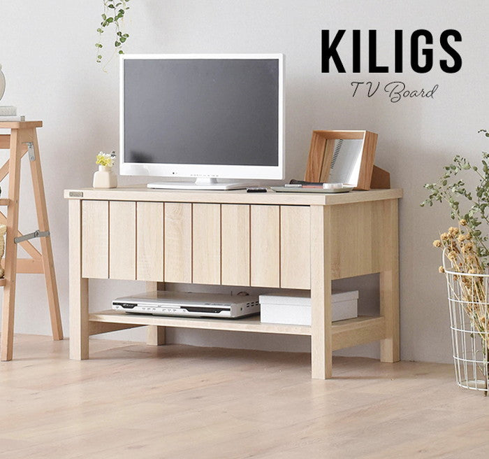 KILIGS キリグス テレビボード80cm幅 ホワイト W800×D410×H450mm sat-kl45-80lの画像