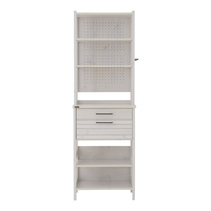 LAFIKA ラフィカ キッチンラック ハイタイプ・60cm幅 ホワイト オークナチュラル ナチュラル グレーナチュラル W600×D400×H1800mm sat-lf180-60hcの画像