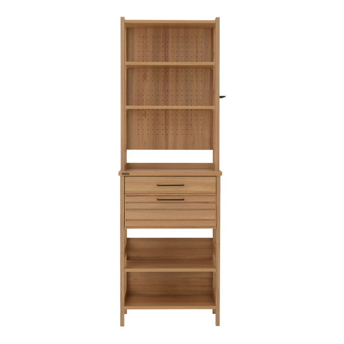 LAFIKA ラフィカ キッチンラック ハイタイプ・60cm幅 ホワイト オークナチュラル ナチュラル グレーナチュラル W600×D400×H1800mm sat-lf180-60hcの画像