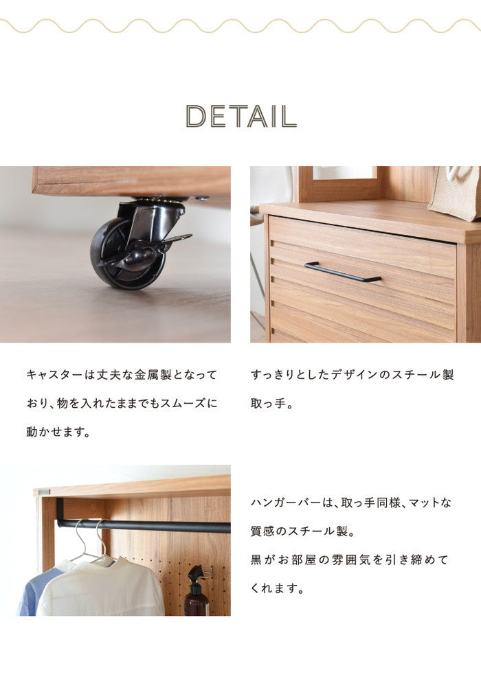 LAFIKA ラフィカ ハンガーラック オークナチュラル W800×D400×H1809mm sat-lf180-80hの画像