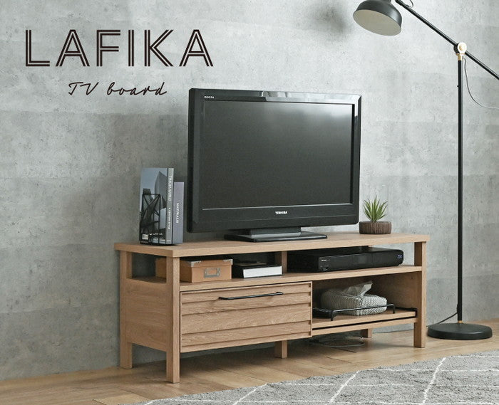 LAFIKA ラフィカ テレビ台 TV台 ローボード テレビボード 120cm幅 ホワイト オークナチュラル グレーナチュラル W1200×D400×H450mm sat-lf45-120lの画像