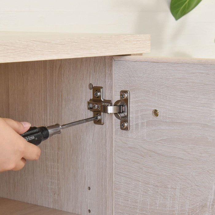 LAFIKA ラフィカ キッチンキャビネット ロータイプ・85.4cm幅 ホワイト オークナチュラル グレーナチュラル W854×D400×H900mm sat-lf90-90cの画像