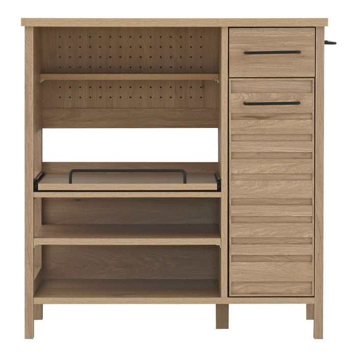 LAFIKA ラフィカ レンジボード レンジ台 レンジラック ロータイプ・85.4cm幅 ホワイト オークナチュラル グレーナチュラル W854×D400×H900mm sat-lf90-90lの画像