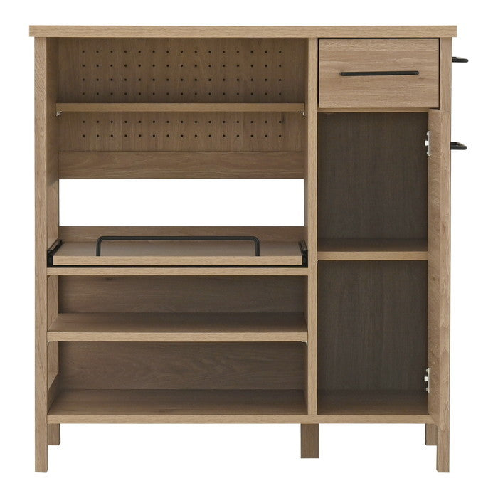 LAFIKA ラフィカ レンジボード レンジ台 レンジラック ロータイプ・85.4cm幅 ホワイト オークナチュラル グレーナチュラル W854×D400×H900mm sat-lf90-90lの画像