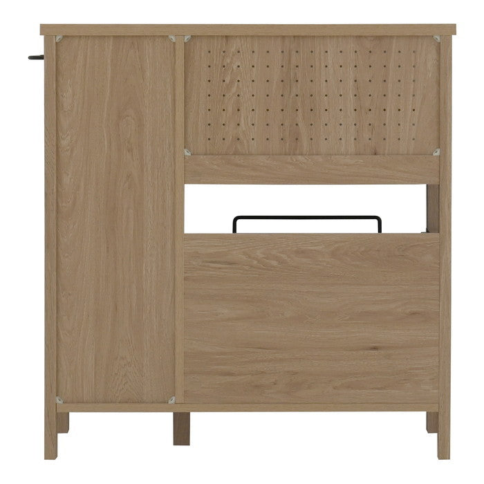 LAFIKA ラフィカ レンジボード レンジ台 レンジラック ロータイプ・85.4cm幅 ホワイト オークナチュラル グレーナチュラル W854×D400×H900mm sat-lf90-90lの画像