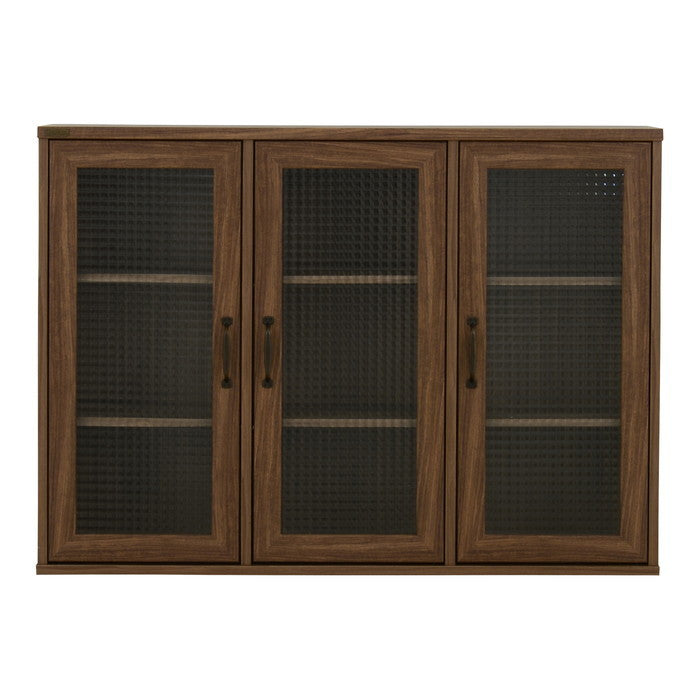 NEFLAS ネフラス ガラスキャビネット 120cm幅 ホワイト W1114.5×D300×H800mm sat-nf80-120gの画像