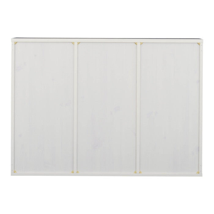 NEFLAS ネフラス ガラスキャビネット 120cm幅 ホワイト W1114.5×D300×H800mm sat-nf80-120gの画像